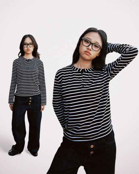 FITTY Henley Stripes T-Shirts